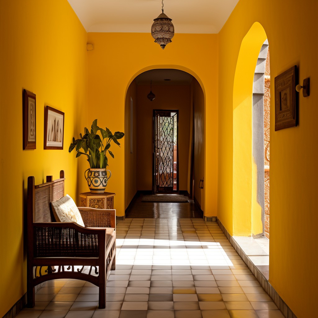 Energetic Bright Yellow - Hall Painting