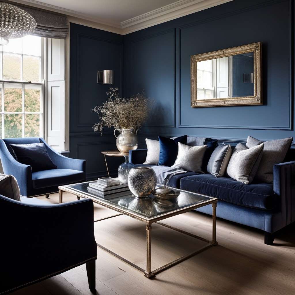 Eternal Grey Ash Colour Paint House - Navy Blue
