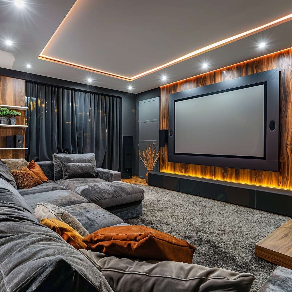 Everyone's Favourite Hideout - Simple Home Theater Room Design