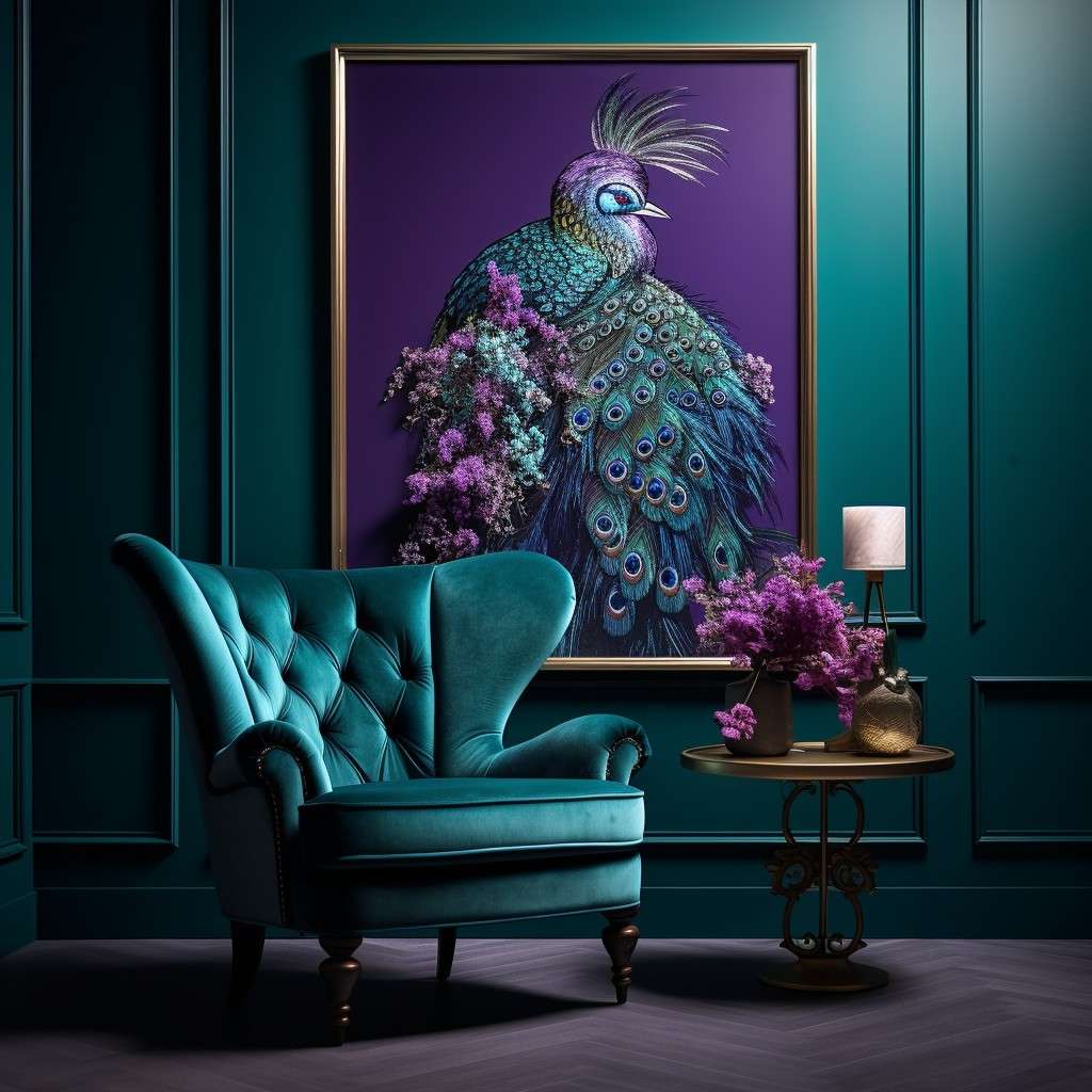 Explore the Dreamy Elegance of Contrast Color for Peacock Green - Lavender