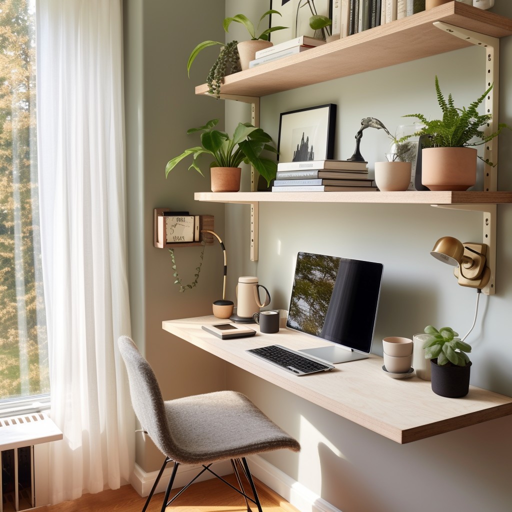 Floating Shelves - Office Design Ideas For Small Office