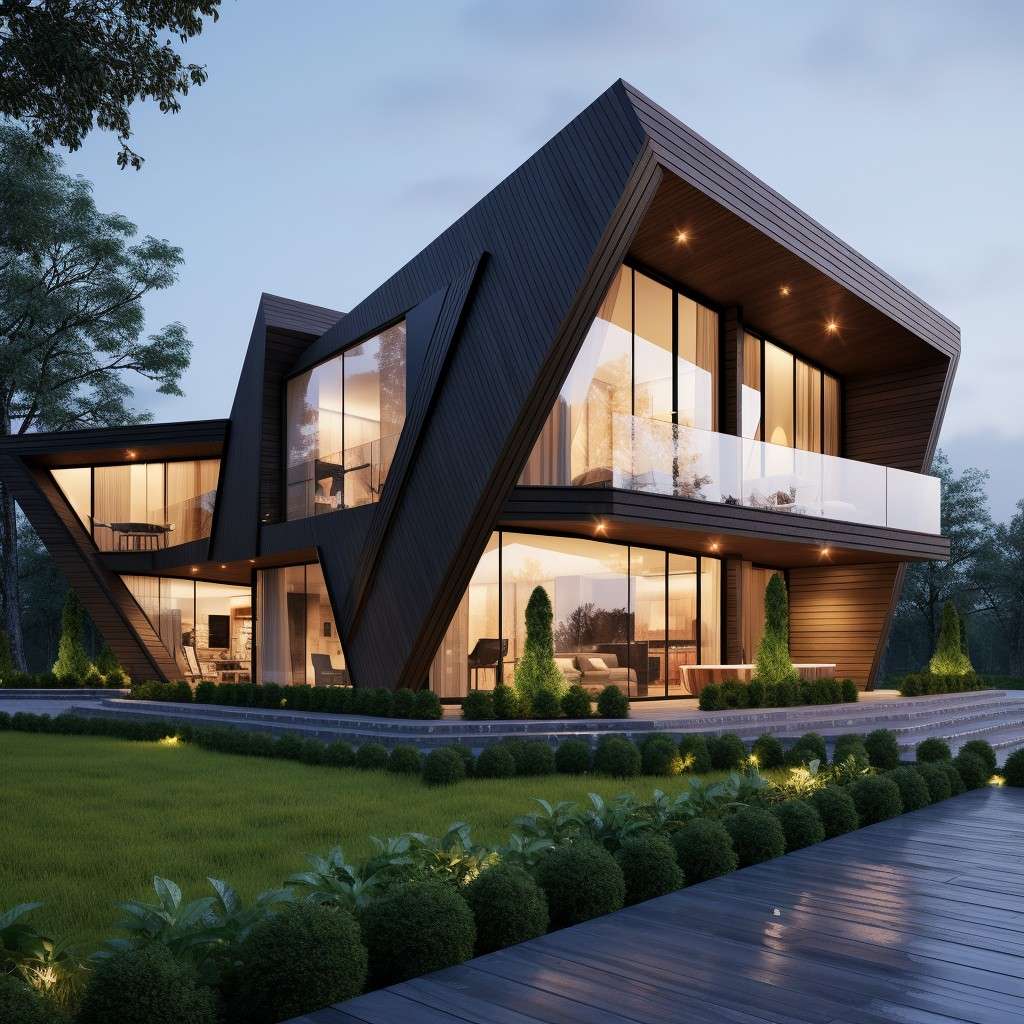 Futuristic Facade - Indian Home Exterior Design