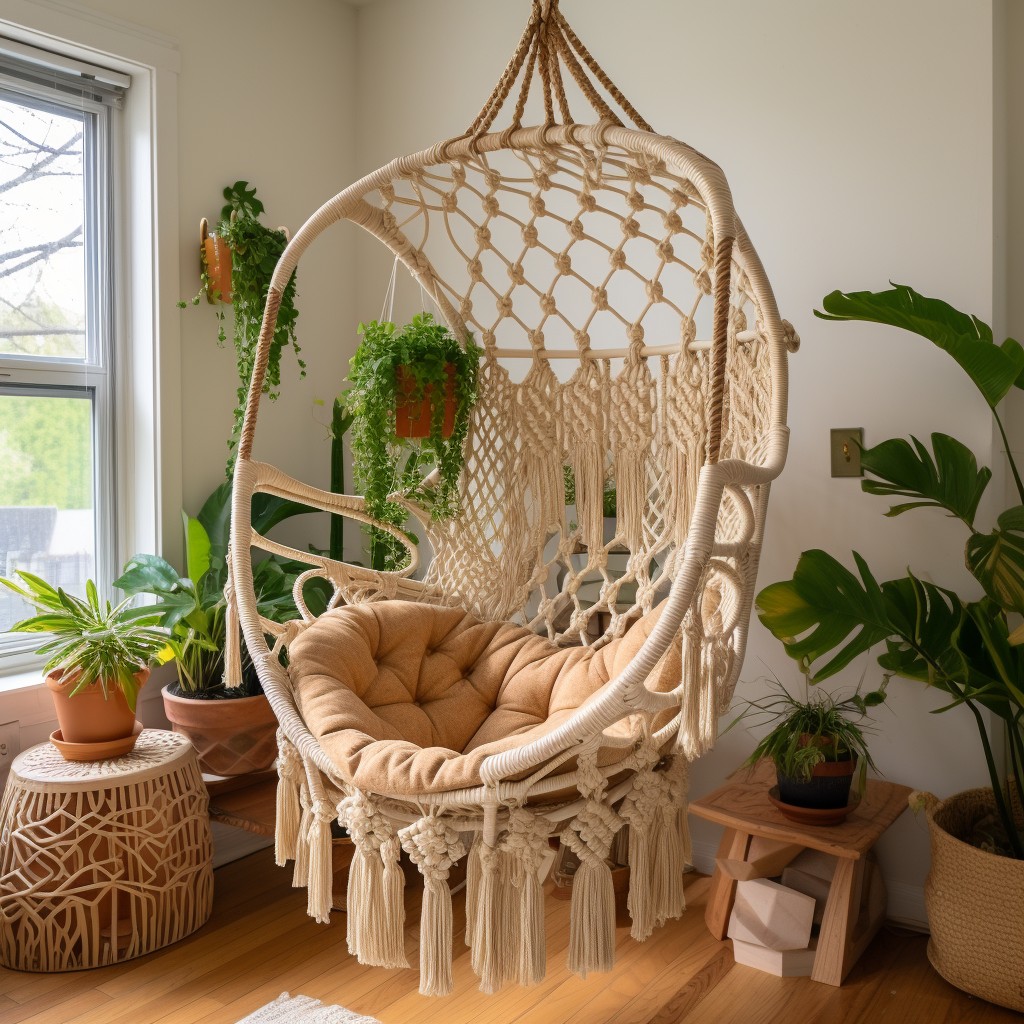 Hanging Rattan Egg Chair - Swing For Home Indoor
