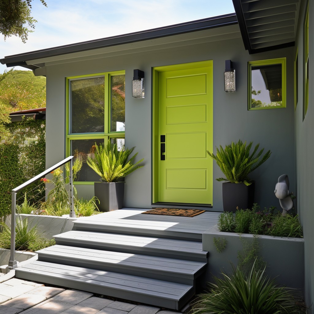 Harmonious Green and Grey Exteriors