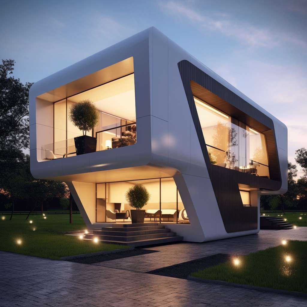 High-Tech Haven - Simple Exterior Home Design