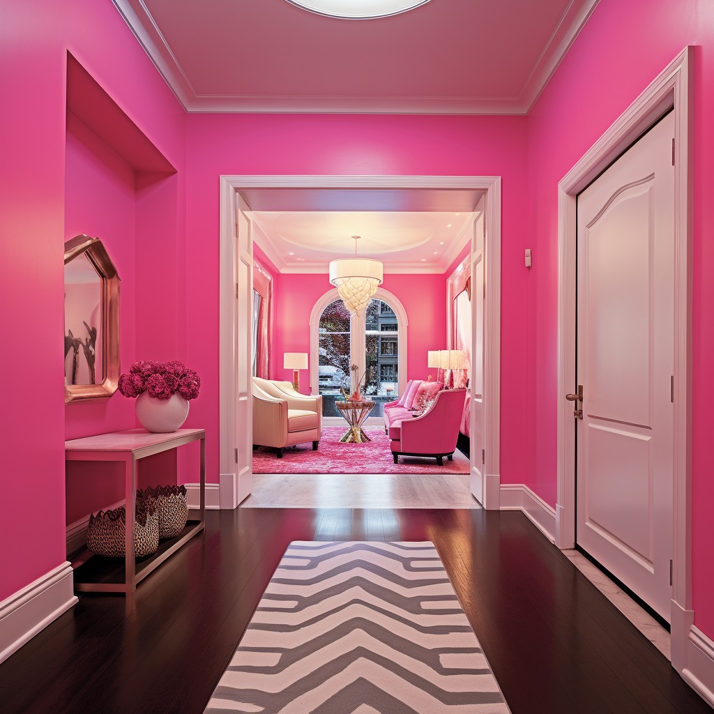 Hot Barbie Pink - Hallway Colour Ideas