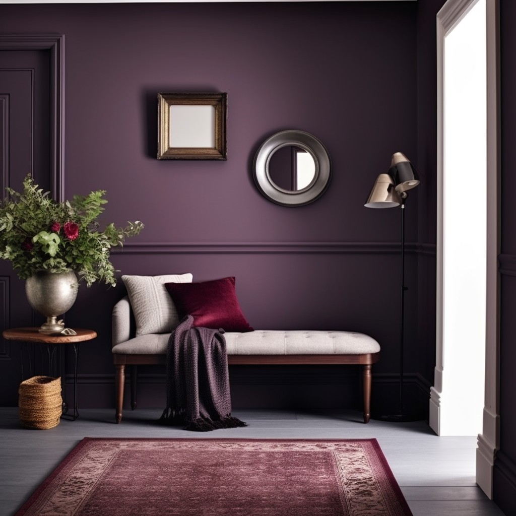 Impactful Purple - Hallway Paint Color Ideas
