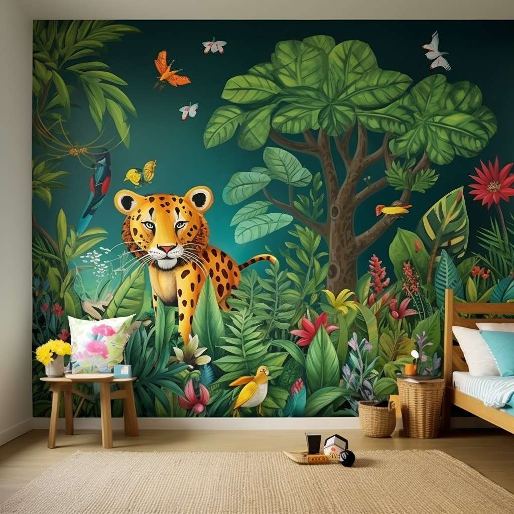 Into The Jungle Kids - Art Mural Ideas