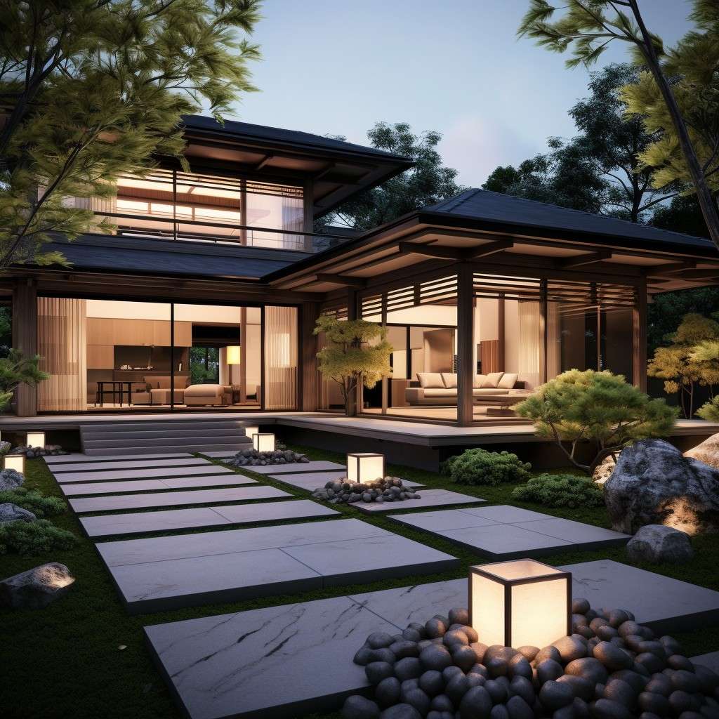 Japanese Zen - Home Exterior Wall Design