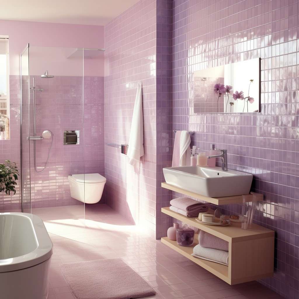 Lavender Haze Bathroom Wall Colors