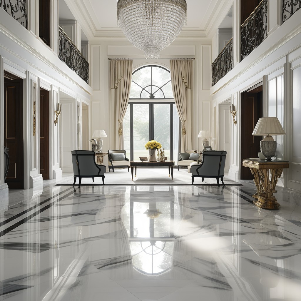 Marble Flooring - Hall Flooring Designs