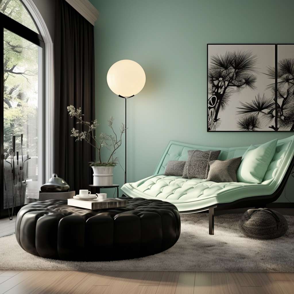 Modern Edgy Color Combination Mint Green - Black
