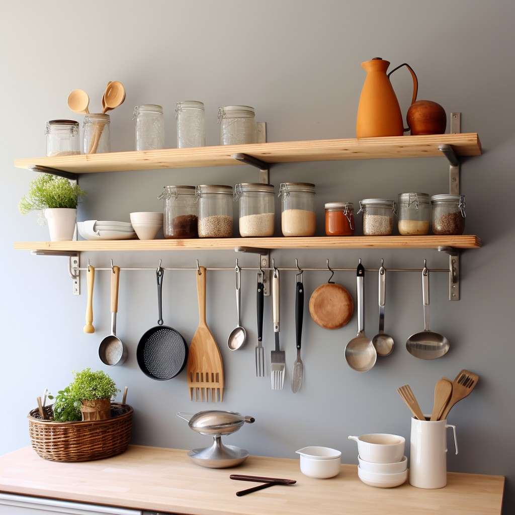 Multifunctional Kitchen Wall Shelf Ideas