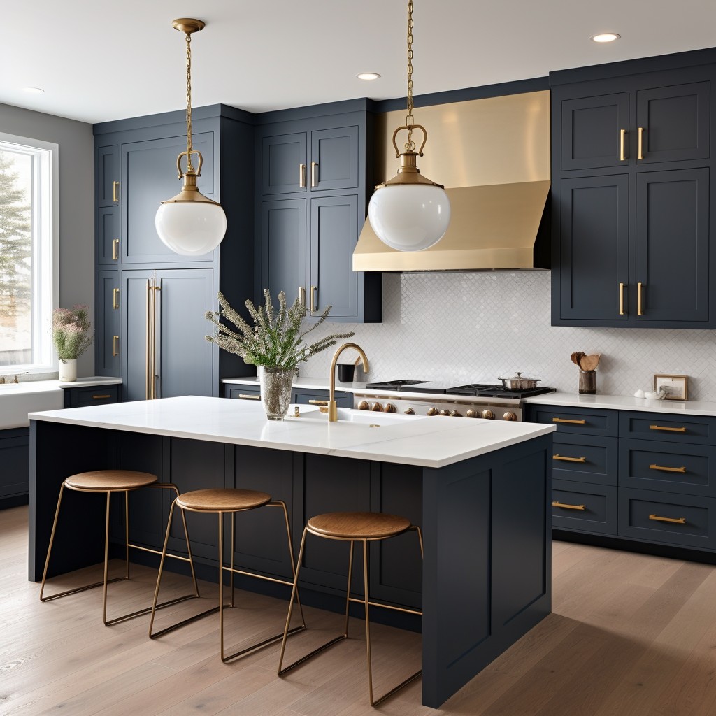 Navy and Grey - Kitchen Cabinet Color Combos