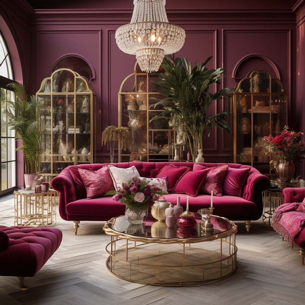 Opulent Side Of Magenta Colour Palette with Gold
