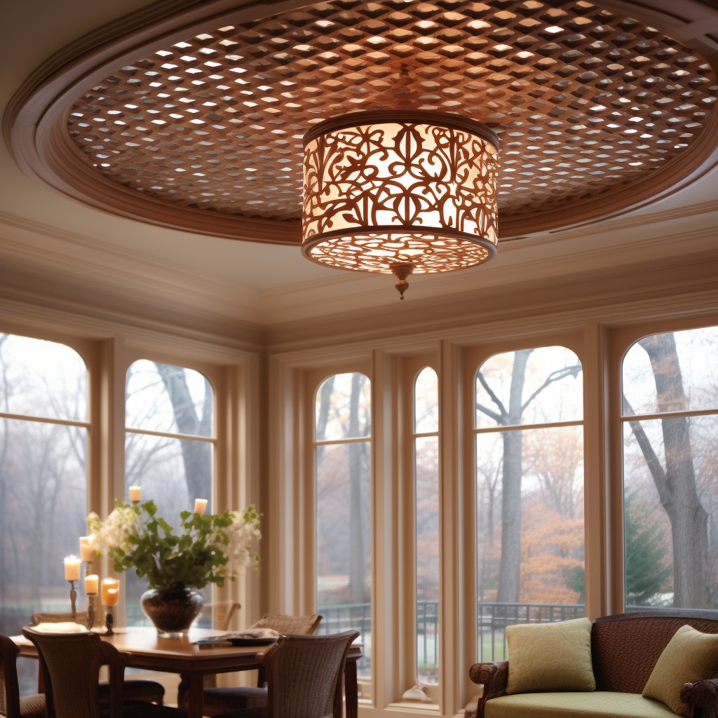 Ornate Lattice  - Wooden Ceiling Design