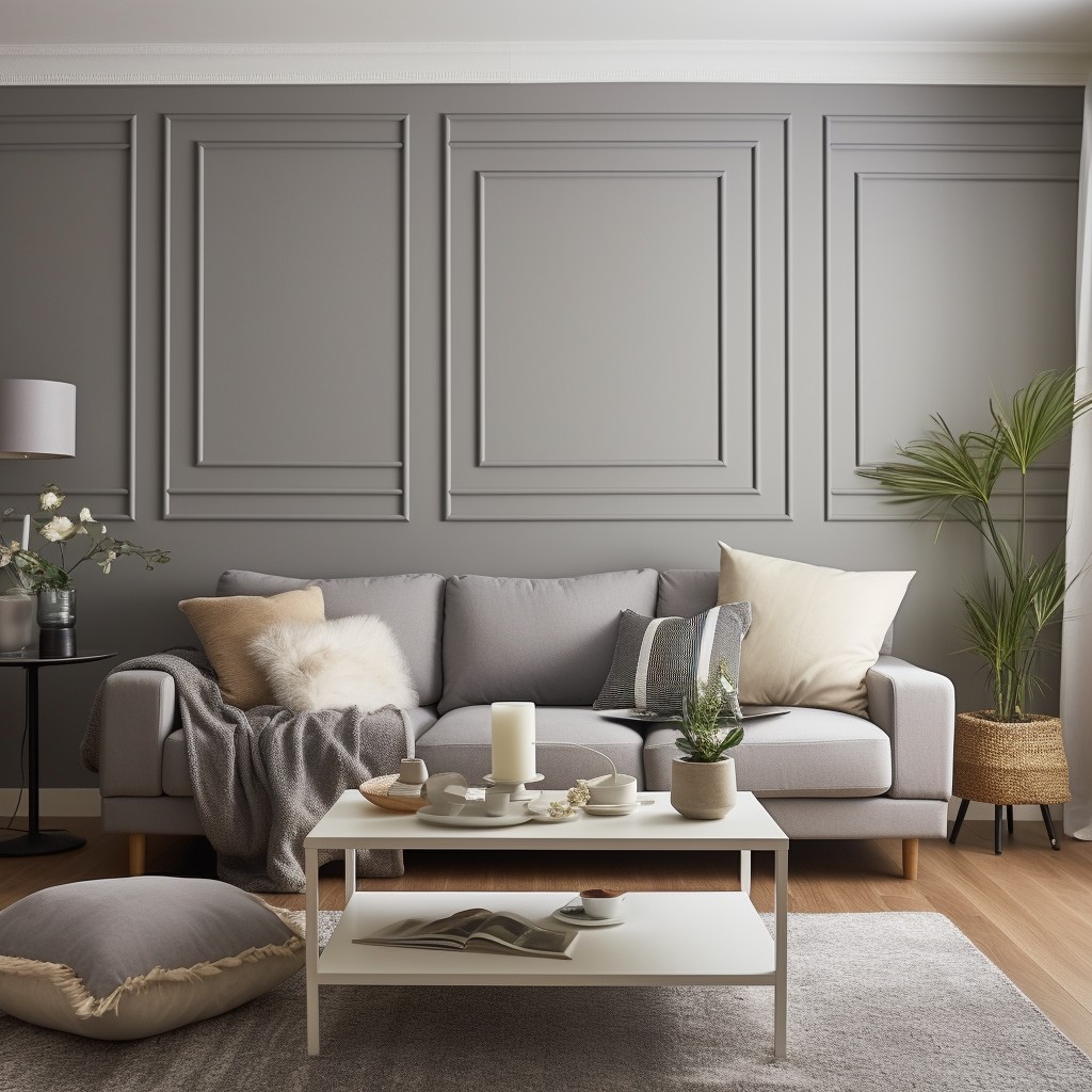 Pannel Up - Living Room Grey And White Ideas