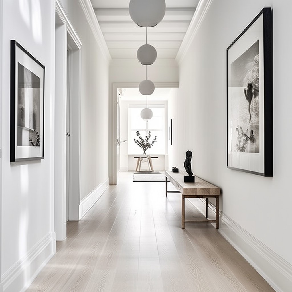 Pared Back All White Look - Hallway Paint Ideas
