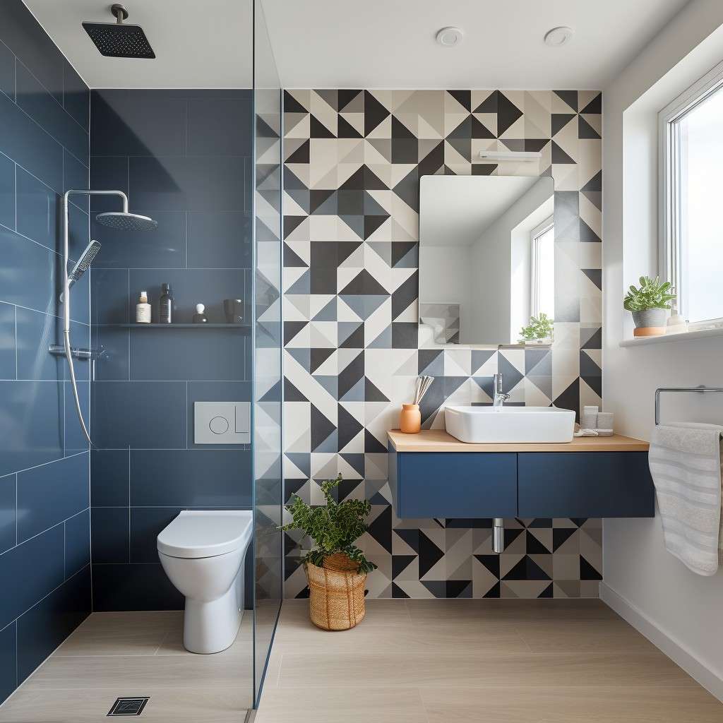 Patterned Tile Design - Kids Bathroom Decor