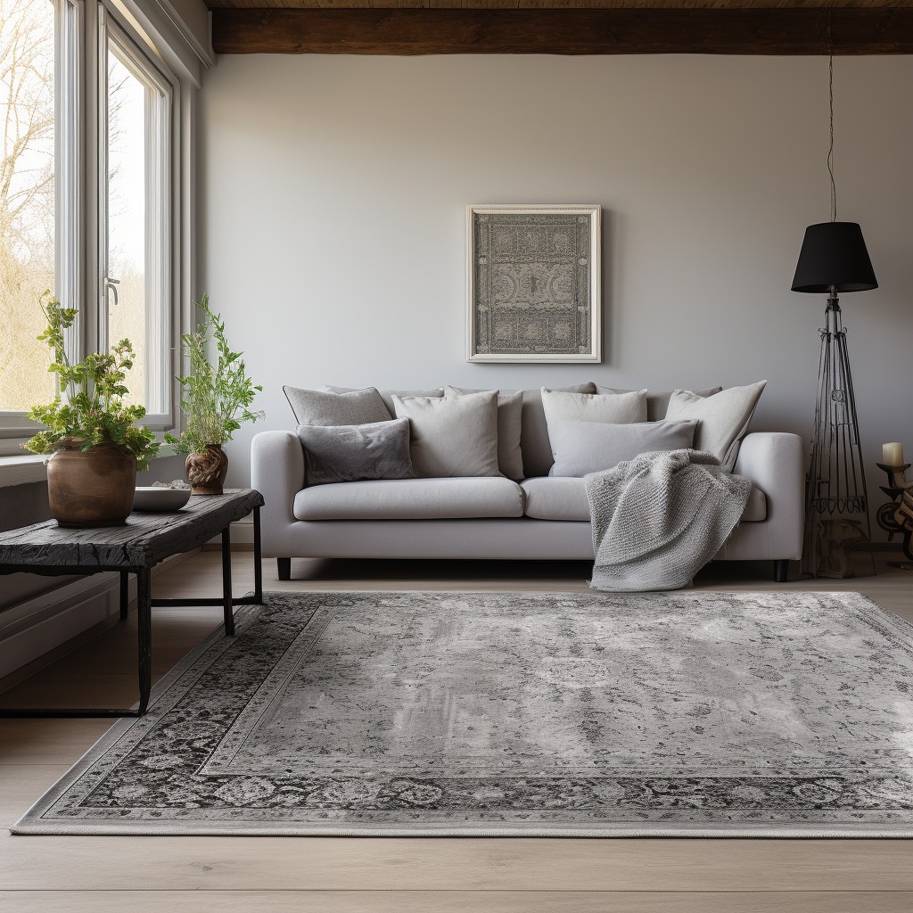 Rug the Floor - Living Room Ideas Grey White