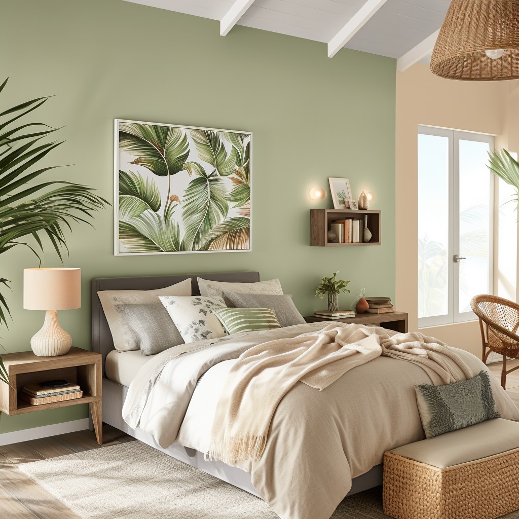 Sage Light Green Paint Colours for the Bedroom