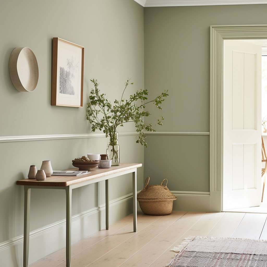 Serene Sage A Tranquil Oasis - Hallway Paint Ideas