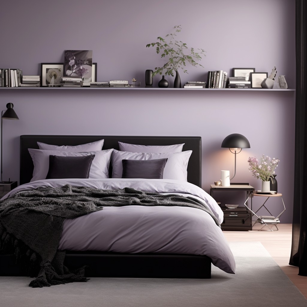 Soft Lavender and Matte Black - Wood Colour Sunmica Designs