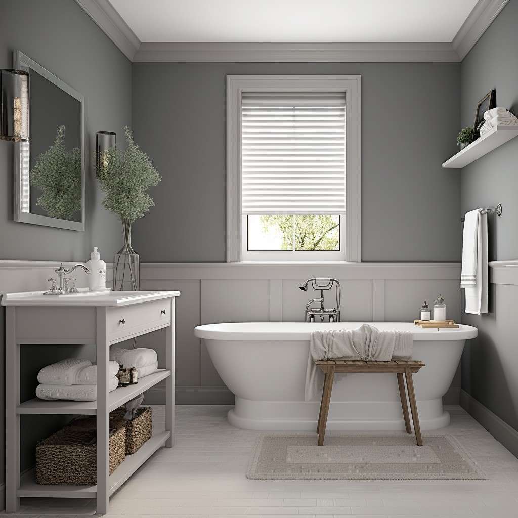 Soothing Grey Bathroom Paint Schemes