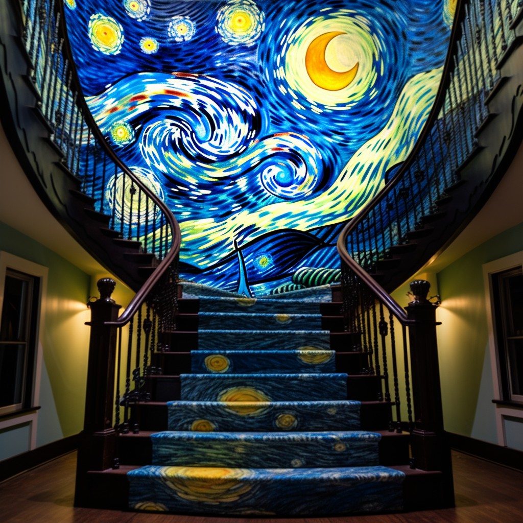 Starry Night Steps - Painted Stairs Ideas