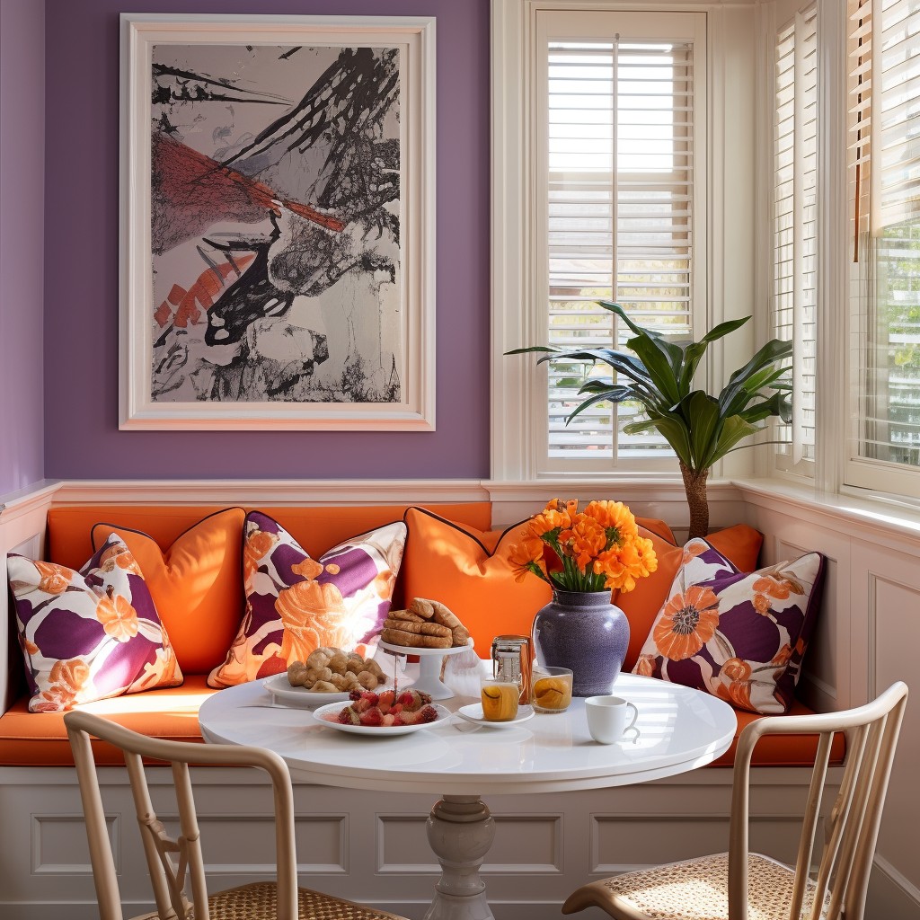 Tangerine and Contrast Colour of Purple 