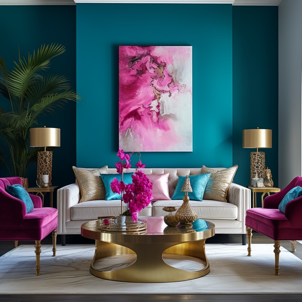 Teal Colour and Magenta Colour Combination