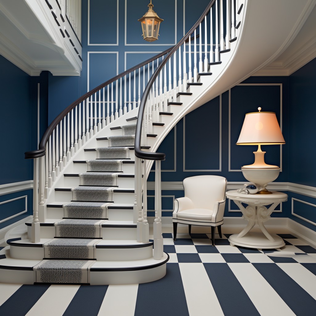 Tell a Story with Nautical Stripes - Stairs Color Combination