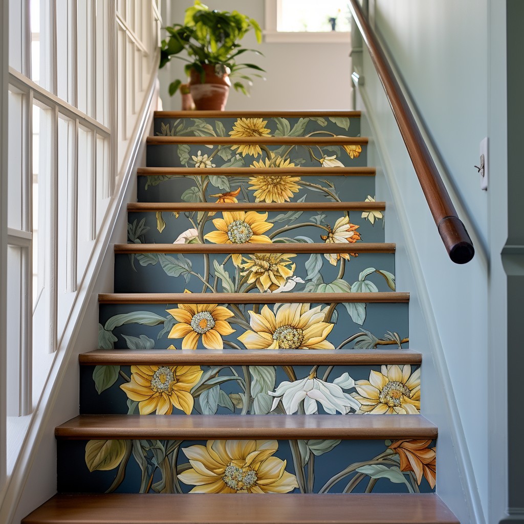 The Dynamic Vintage Floral Patterns - Painted Stairs