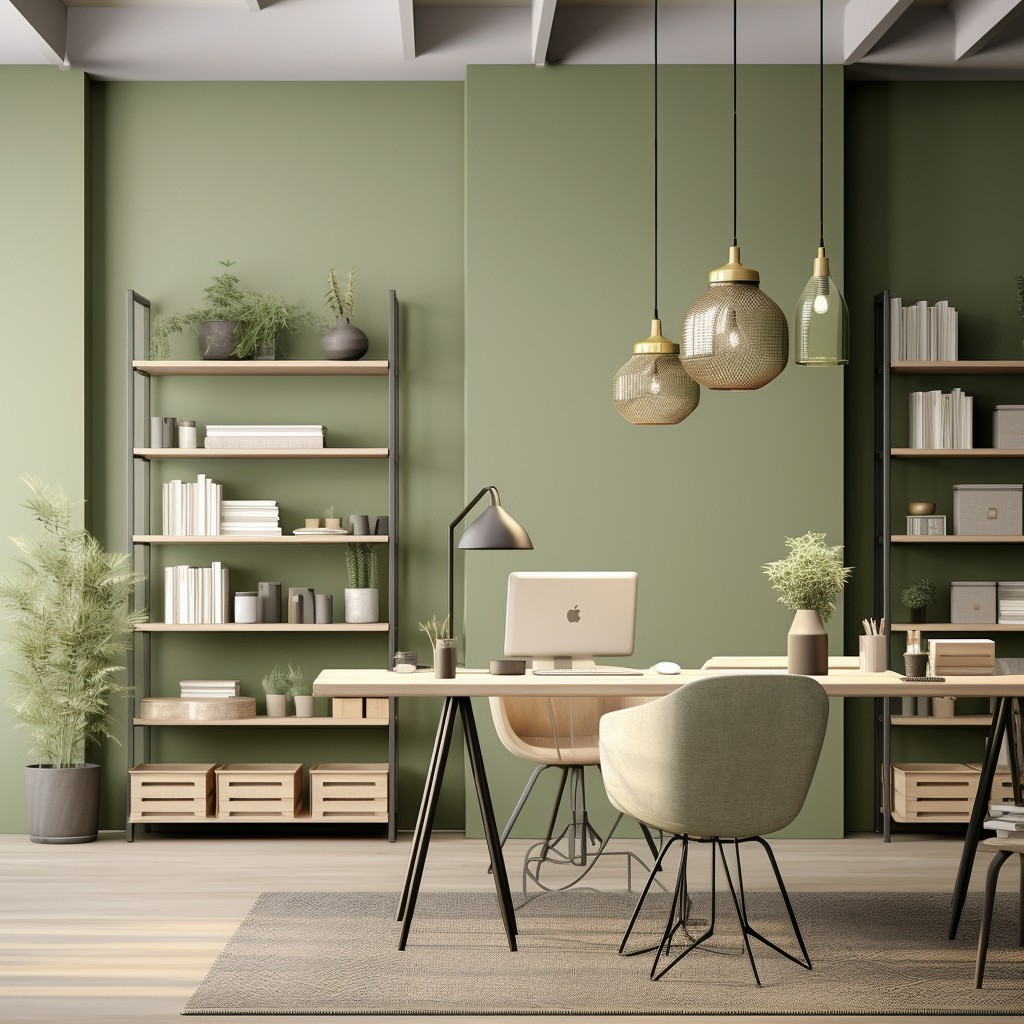 The Harmonious Office Colour Combination- Sage Green and Beige