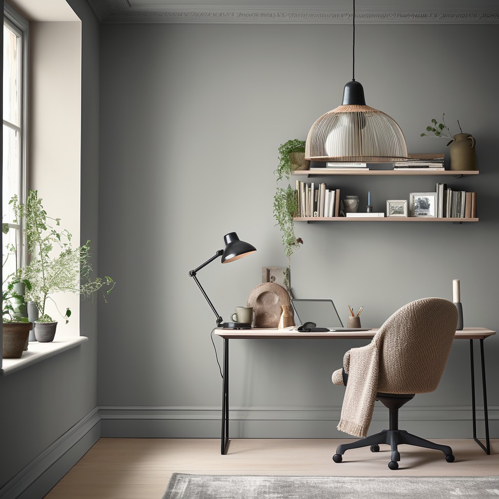 The Sophisticated Neutral Grey Office Wall Colour