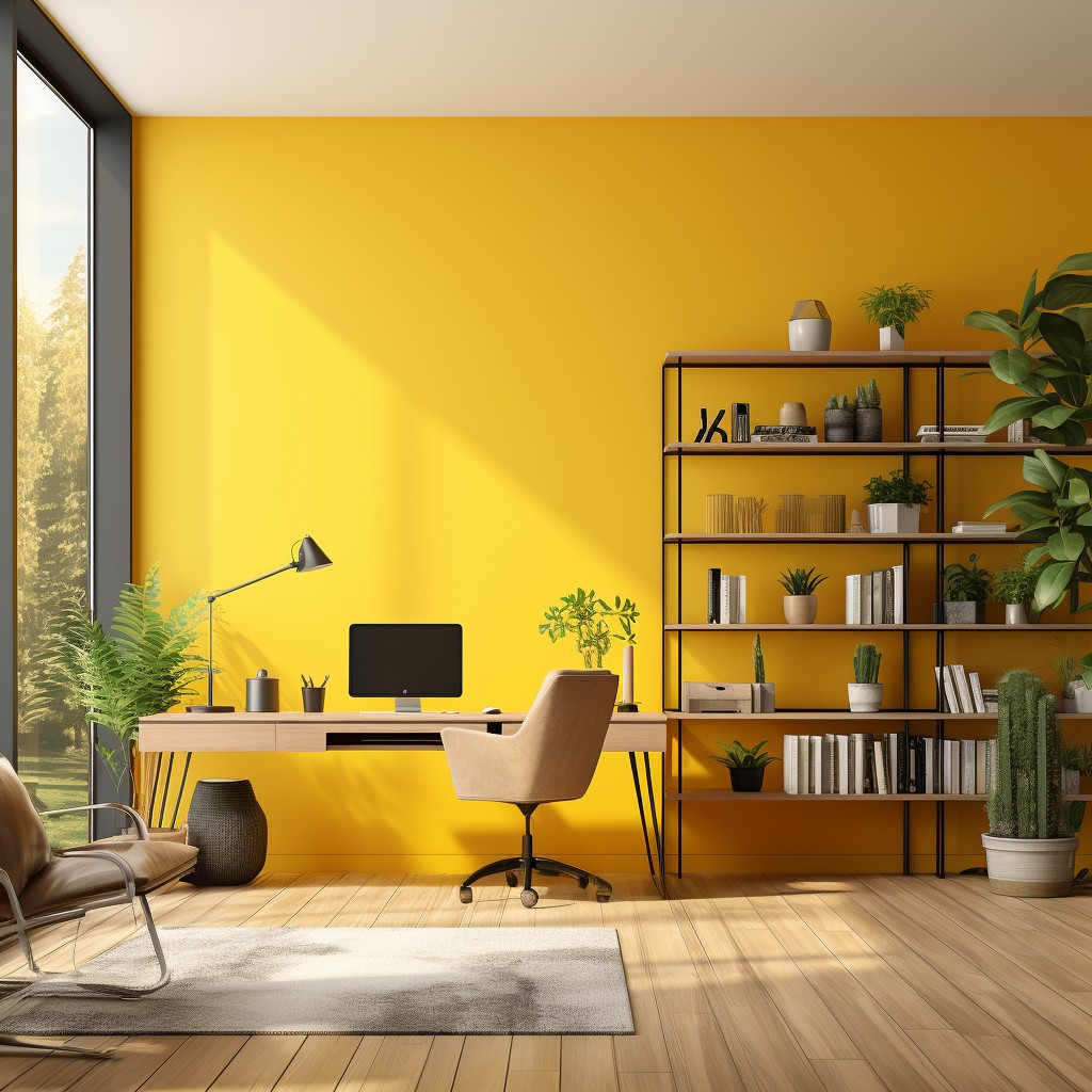 The Sunshine Yellow Colour Scheme for Office Walls