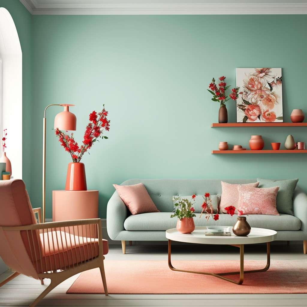 the Vibrant Lively Mint Green Coral - Colours to Go with Mint Green