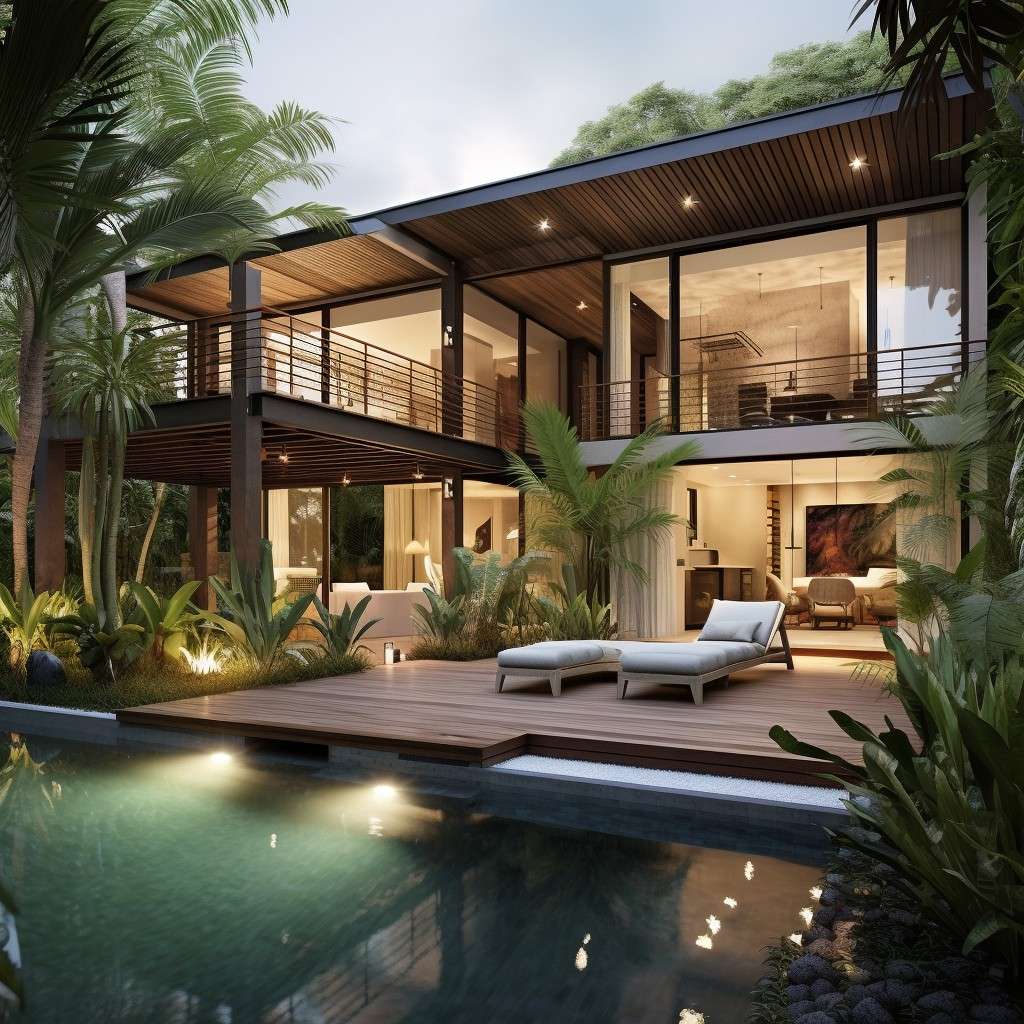 Tropical Modernism - Simple House Exterior Design
