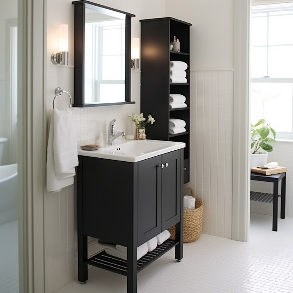 Use Furniture Double as Counter Space - Small Bathroom Design Ideas