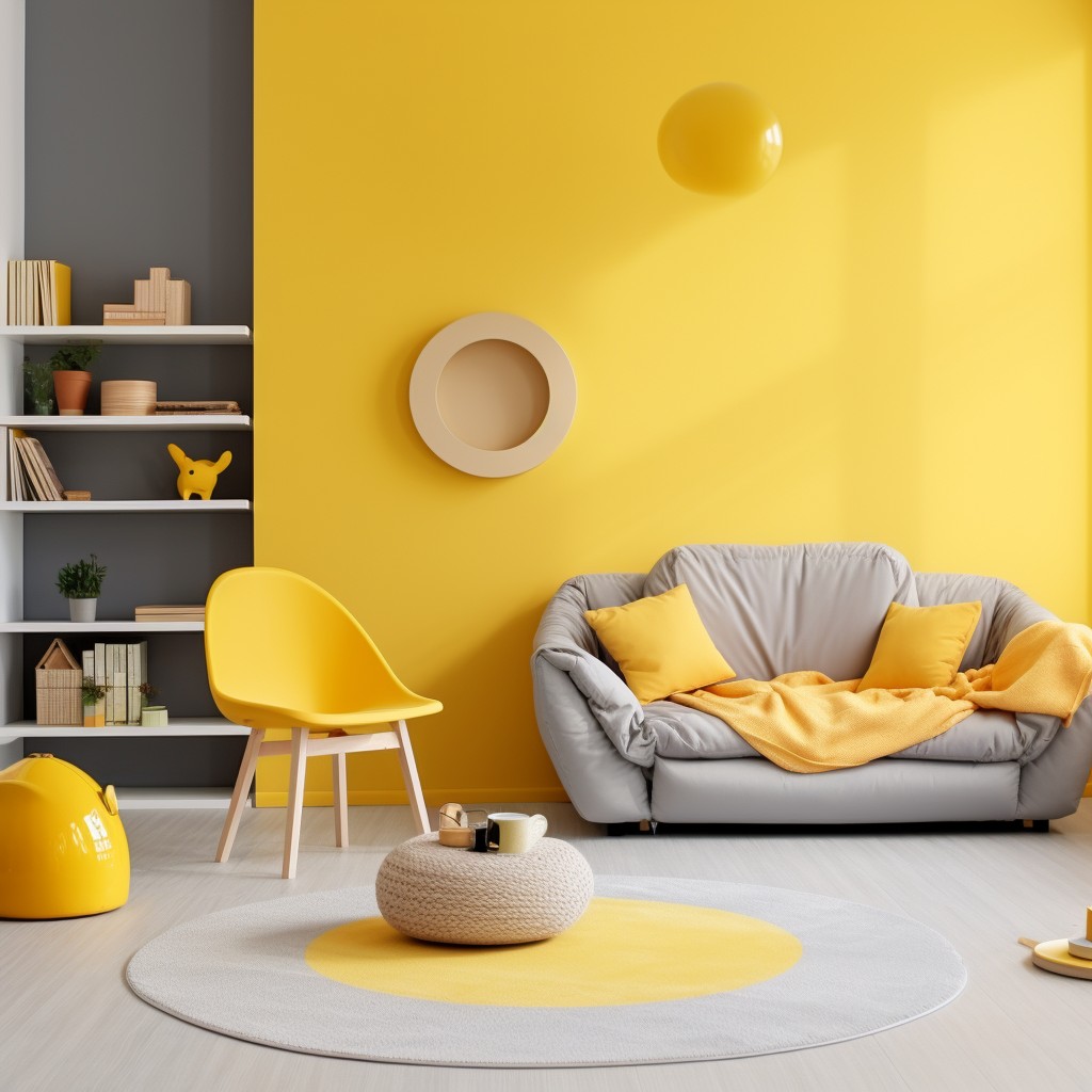 Vibrant Yellow and Cool Grey - Sunmica Colour Combination