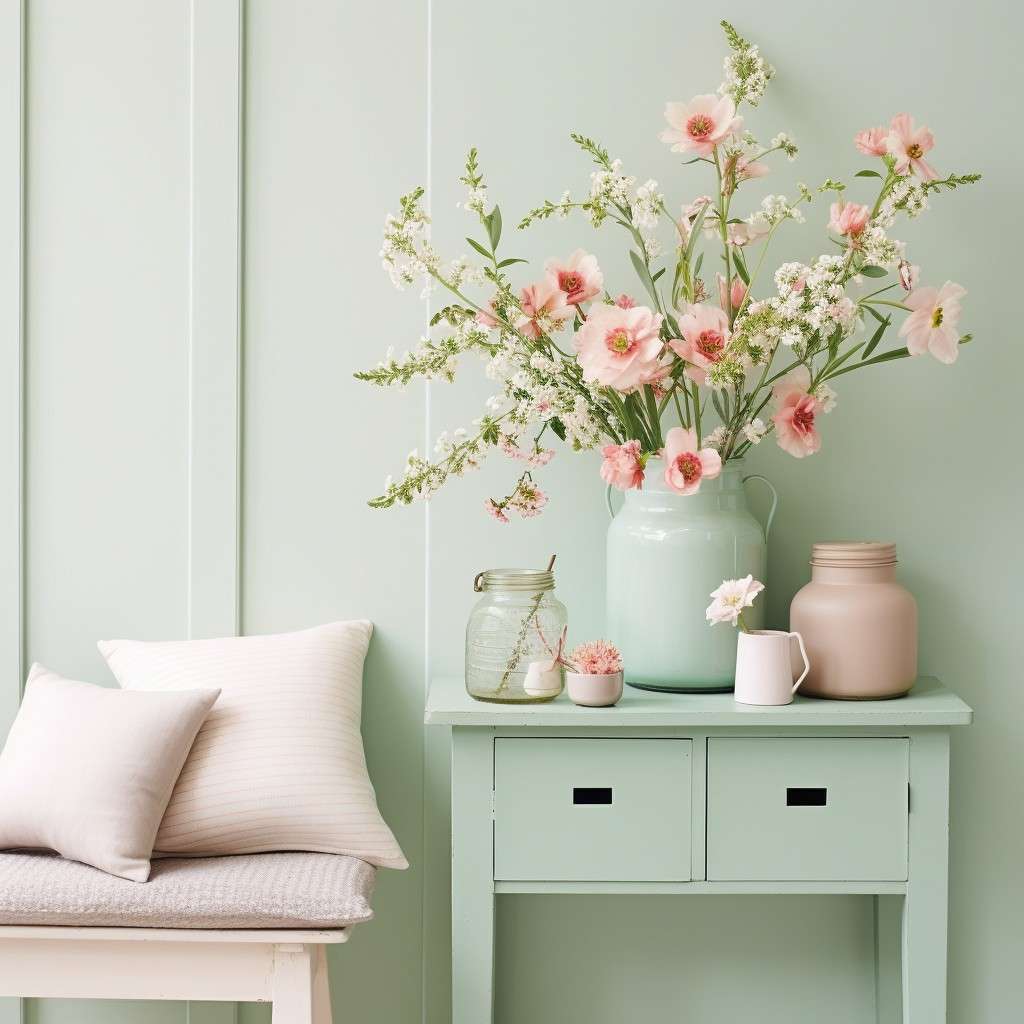 Whimsical Romance of Mint Green Colour Combinations - Soft Pink