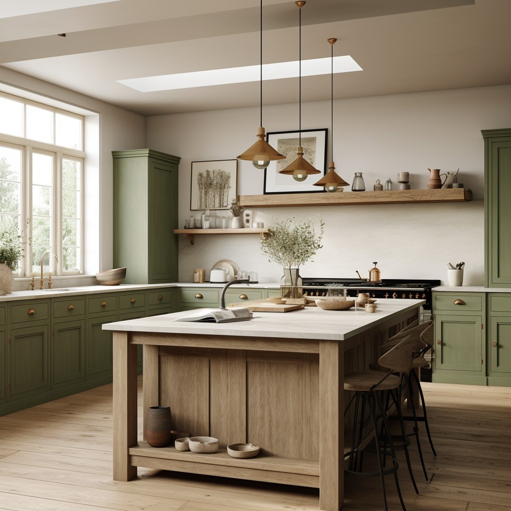 Work with Sage Green - Wooden Combination Colour