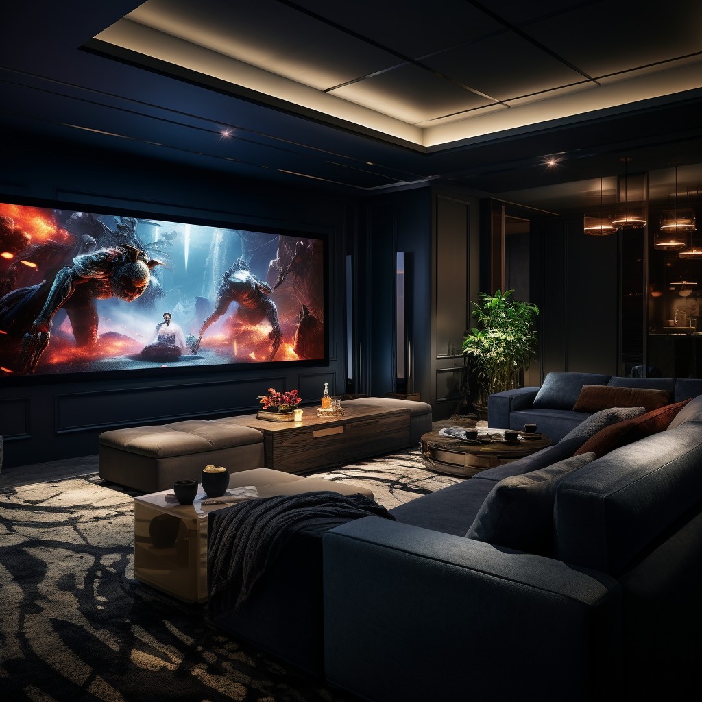 A High-Tech Home Theatre - Game Room Decor