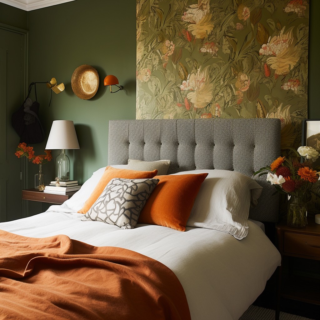 a Touch of Vibrant Charm with Olive Green Color Palette and Orange