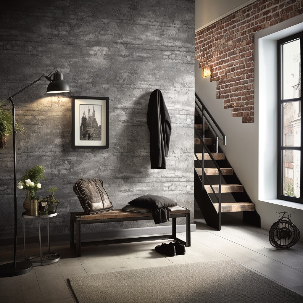 Acknowledge the Industrial Lucrative Designs - Contemporary Hallway Wallpaper