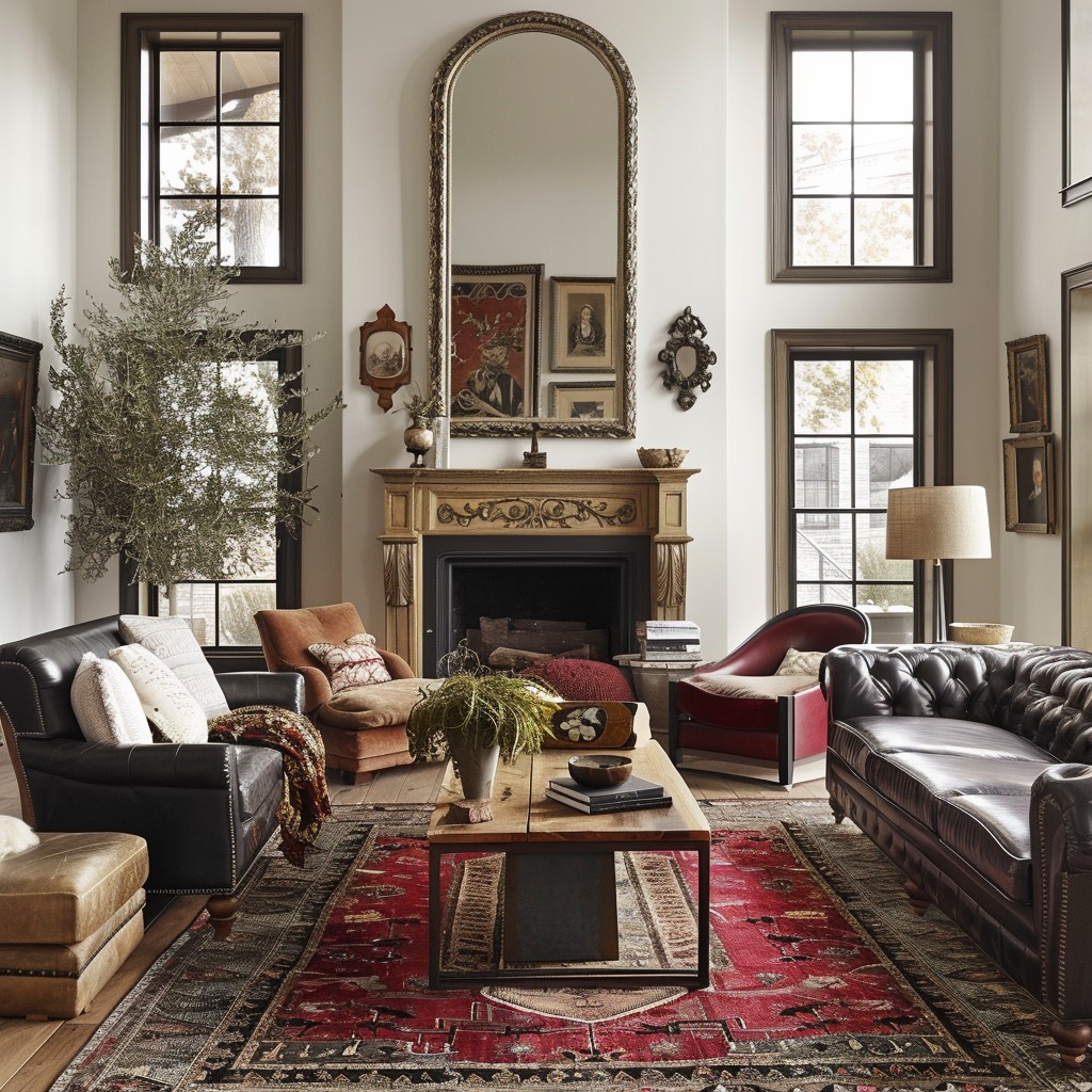 Add Antique Elements - Modern Living Room Decor