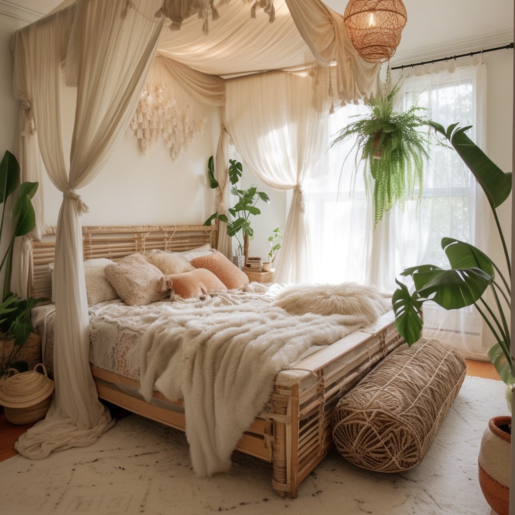 Add Canopy - Boho Style Bedroom