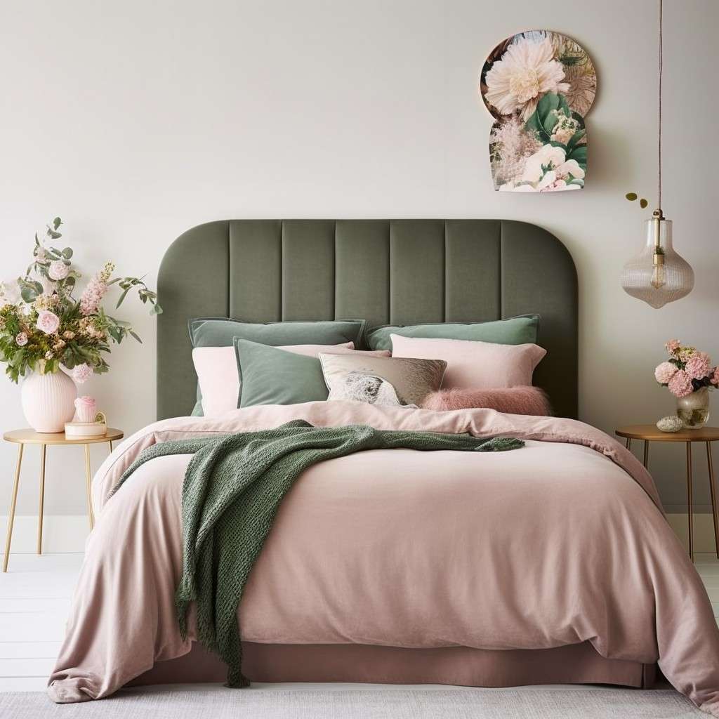 Add Green To Your - Pink And Grey Combination Room
