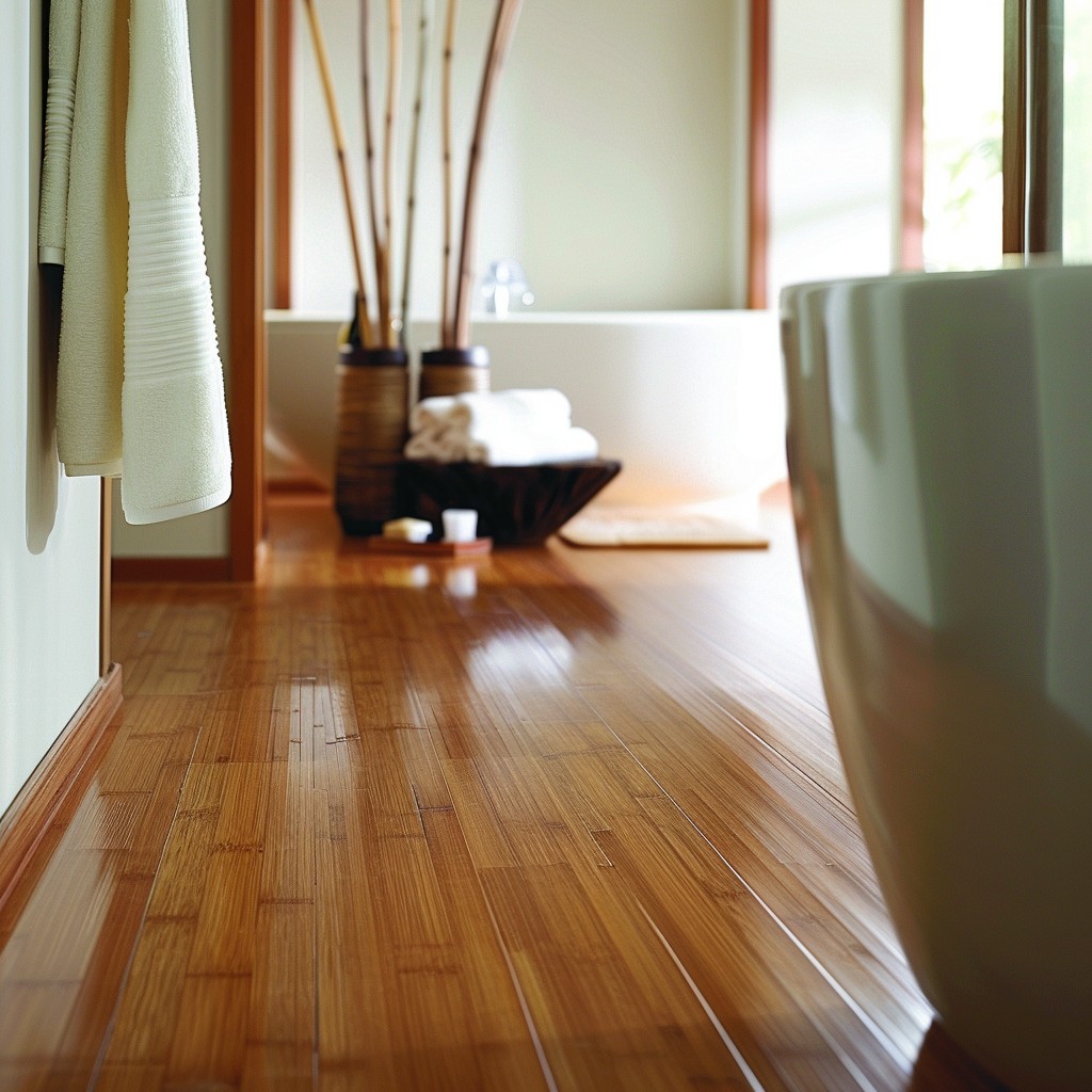 Bamboo Bliss - Bathroom Waterproof Flooring Ideas