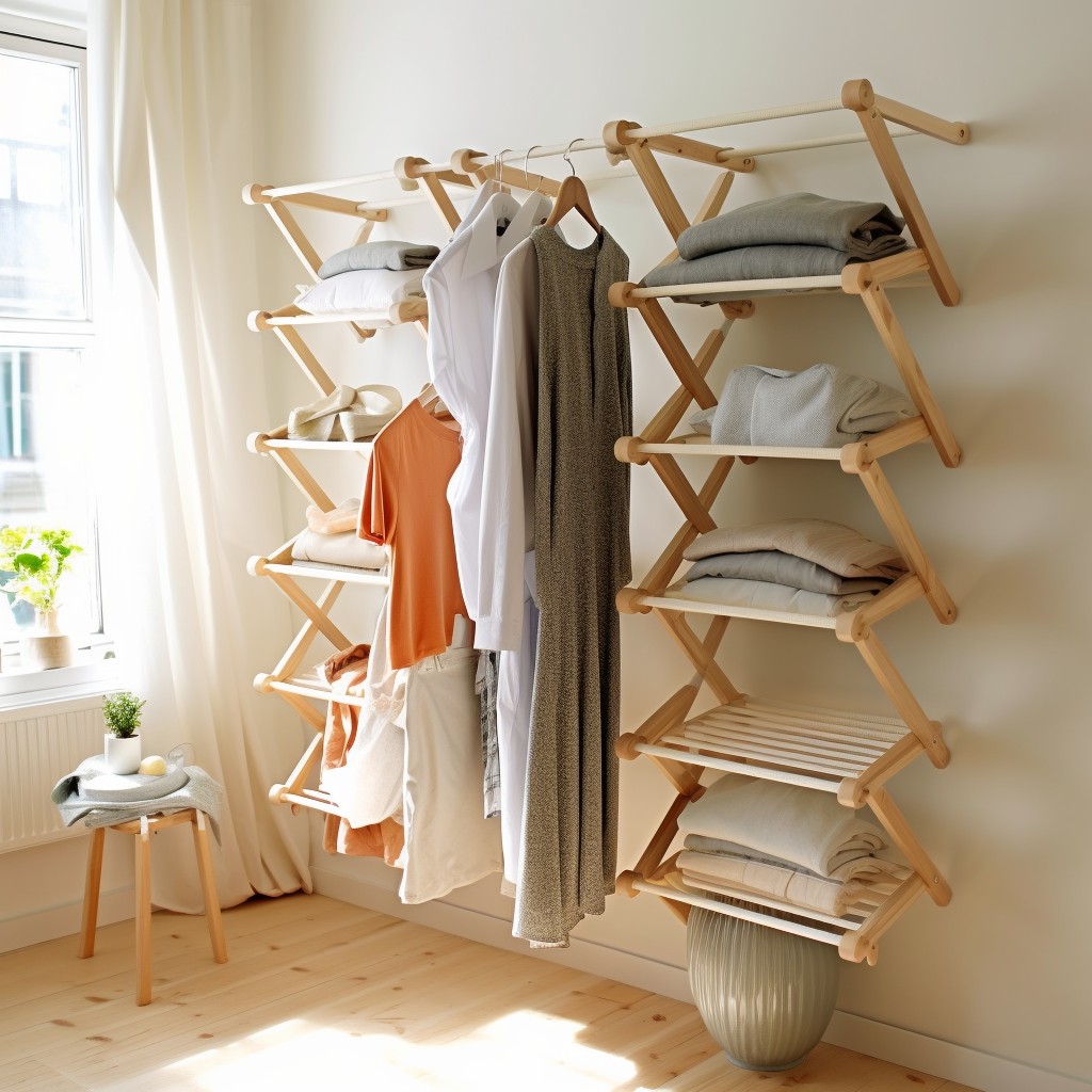 Be Efficient and Versatile With Dual-Purpose Drying Racks - Small Laundry Room Design